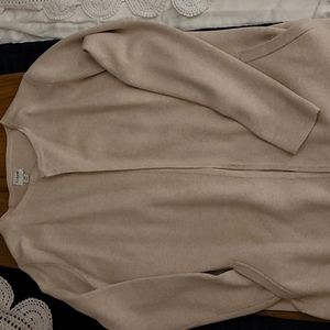 J Crew XS Oatmeal Long length cardigan with pockets